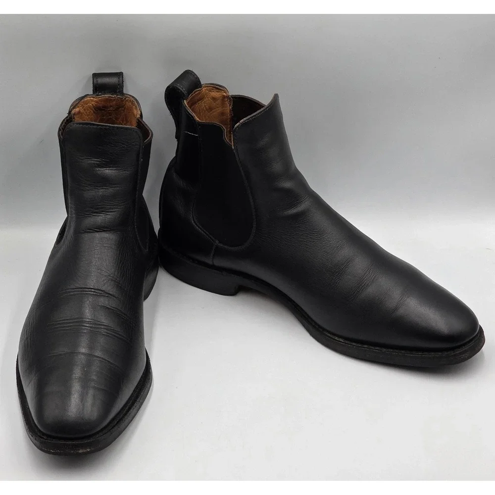 Allen Edmonds Liverpool Chelsea Boots Black Leather Men's 9.5 D USA 7522